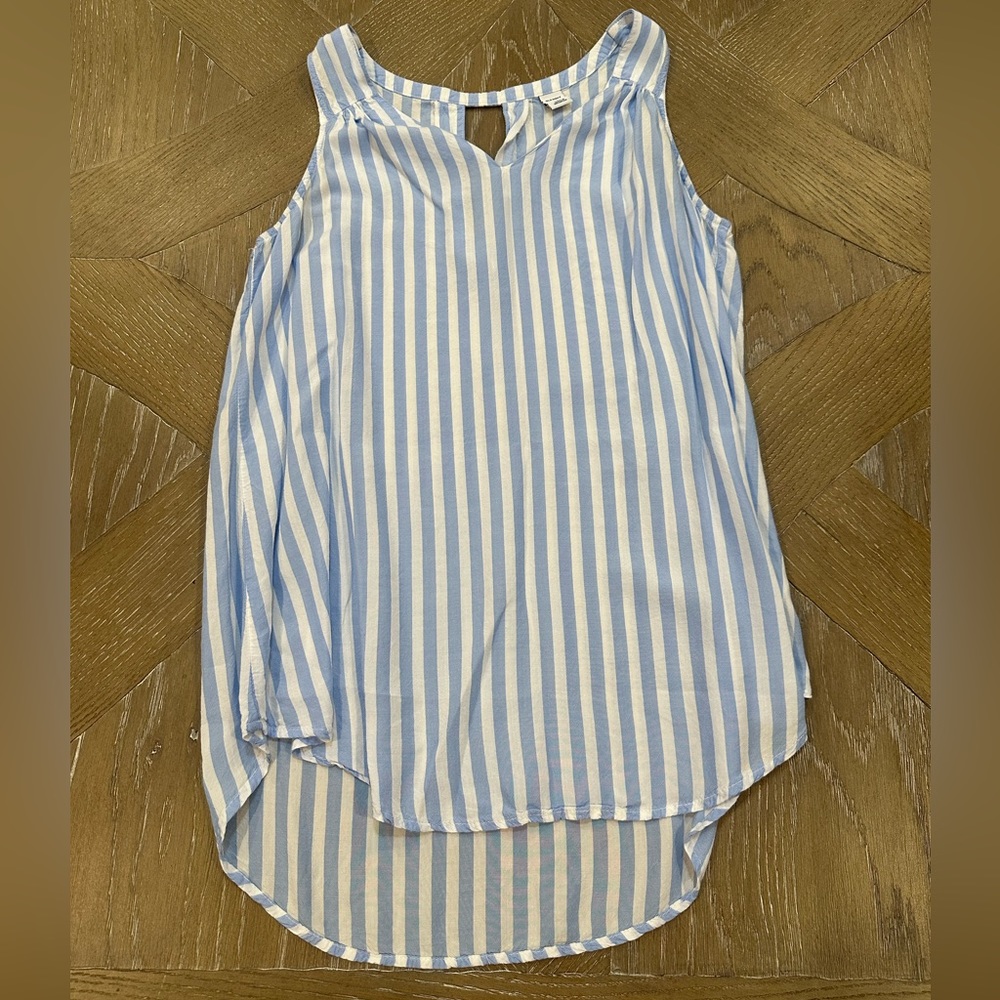 Blue white tank top